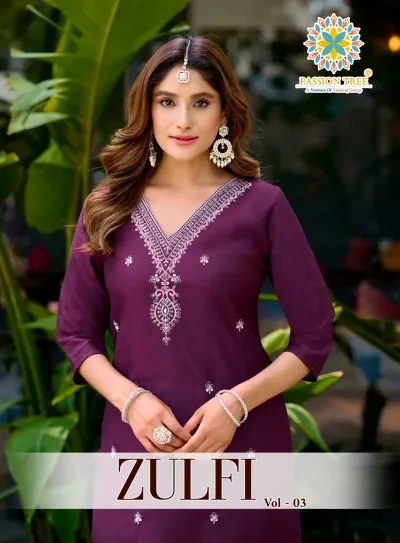 Passion Tree Zulfi Vol 3 — Kurtis Catalog, Passion Tree wholesale from Surat — view 1