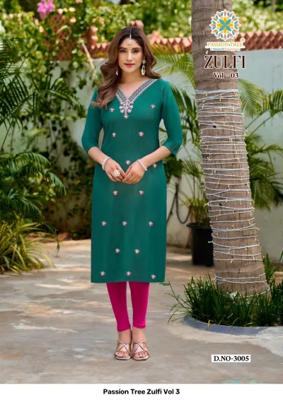 Passion Tree Zulfi Vol 3 — Kurtis Catalog, Passion Tree wholesale from Surat — view 6