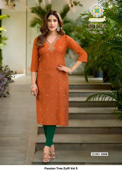 Passion Tree Zulfi Vol 3 — Kurtis Catalog, Passion Tree wholesale from Surat — view 8