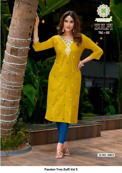 Passion Tree Zulfi Vol 3 — Kurtis Catalog, Passion Tree wholesale from Surat — view 9