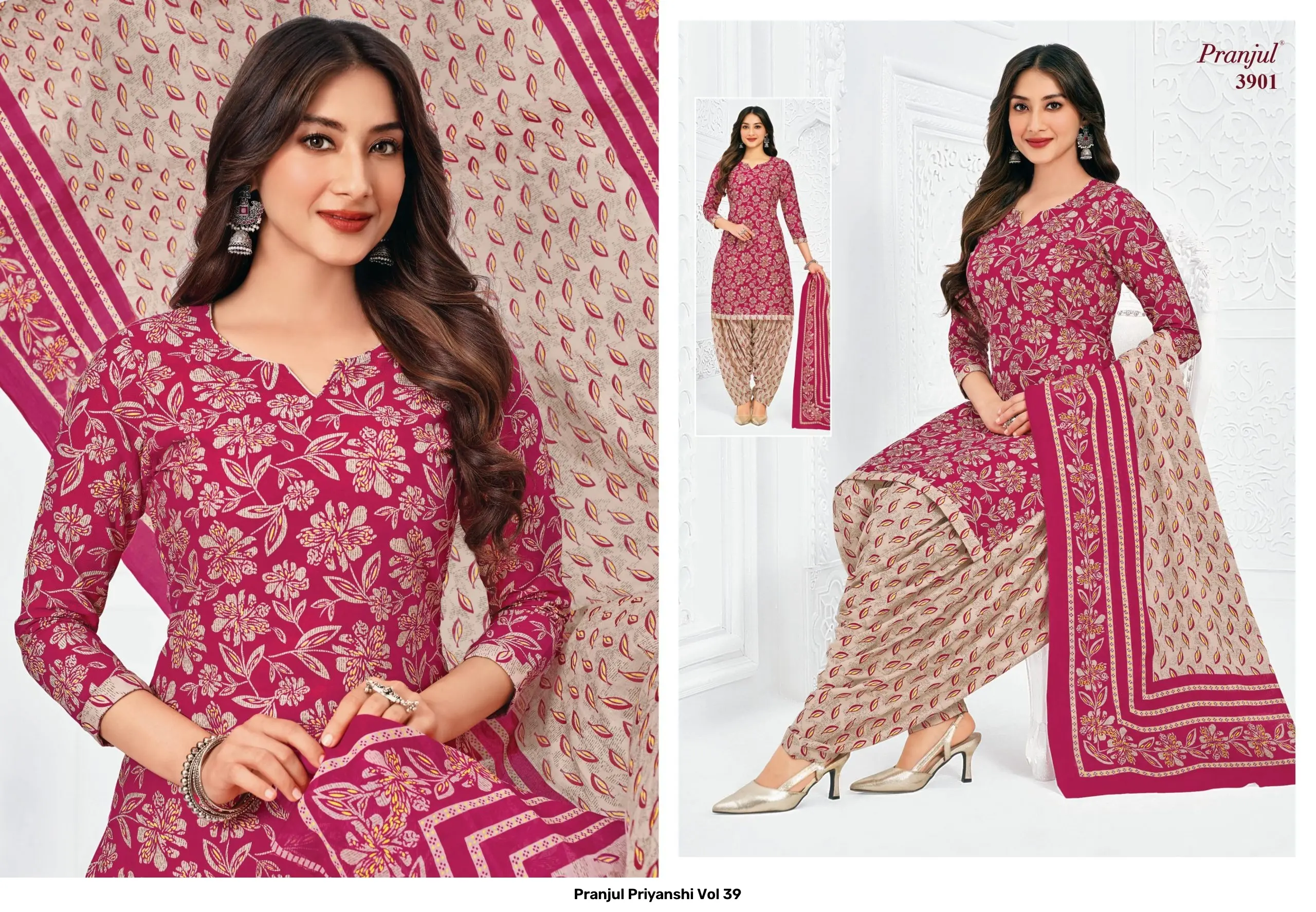 Pranjul Priyanshi Vol 39 — Pure Cotton Printed, Unstitched Dress Materials, Pranjul wholesale from Surat — view 2