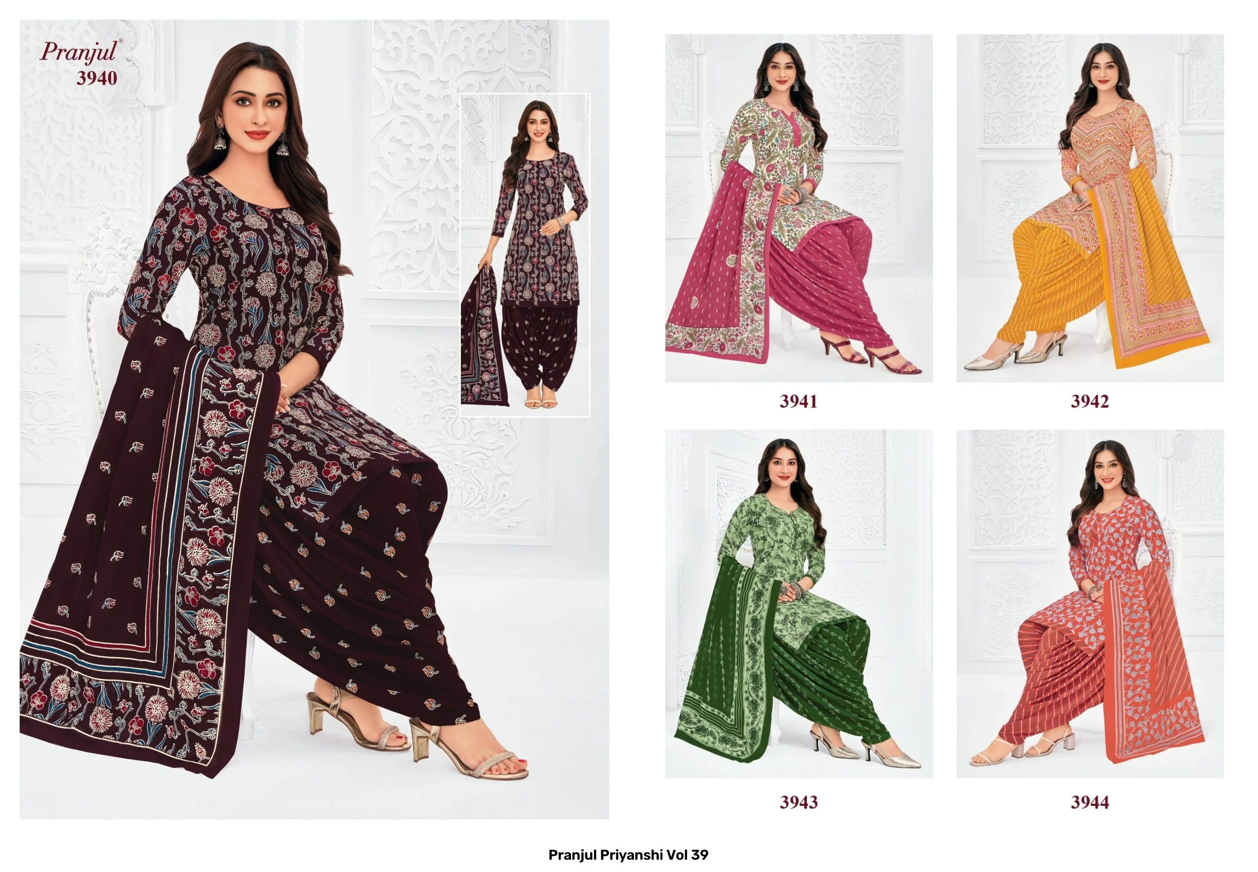 Pranjul Priyanshi Vol 39 — Pure Cotton Printed, Unstitched Dress Materials, Pranjul wholesale from Surat — view 22