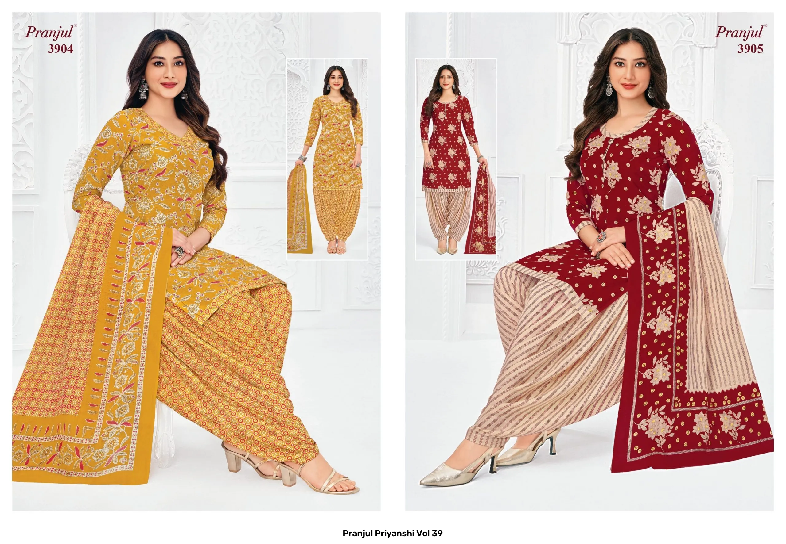 Pranjul Priyanshi Vol 39 — Pure Cotton Printed, Unstitched Dress Materials, Pranjul wholesale from Surat — view 4
