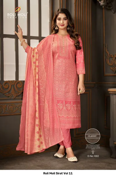 Roli Moli Sirat Vol 11 — Unstitched Dress Materials Online, Roli Moli wholesale from Surat — view 4
