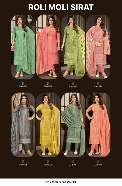 Roli Moli Sirat Vol 11 — Unstitched Dress Materials Online, Roli Moli wholesale from Surat — view 9