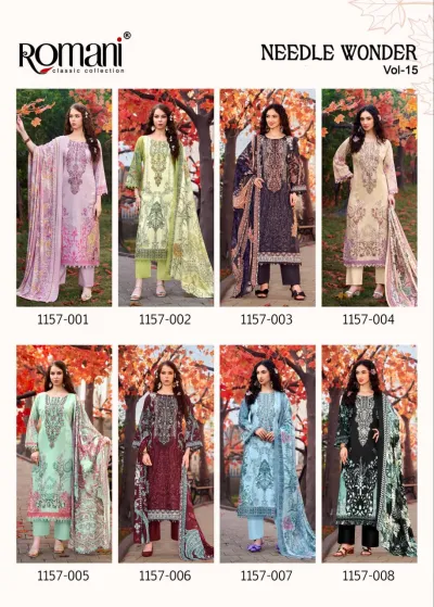 Romani Needle Wonder Vol 15 — Semi Stitched Suits, Romani wholesale from Surat — view 10