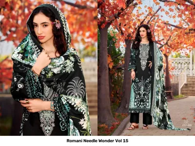Romani Needle Wonder Vol 15 — Semi Stitched Suits, Romani wholesale from Surat — view 2