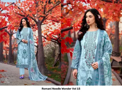 Romani Needle Wonder Vol 15 — Semi Stitched Suits, Romani wholesale from Surat — view 4