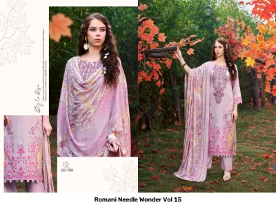 Romani Needle Wonder Vol 15 — Semi Stitched Suits, Romani wholesale from Surat — view 8