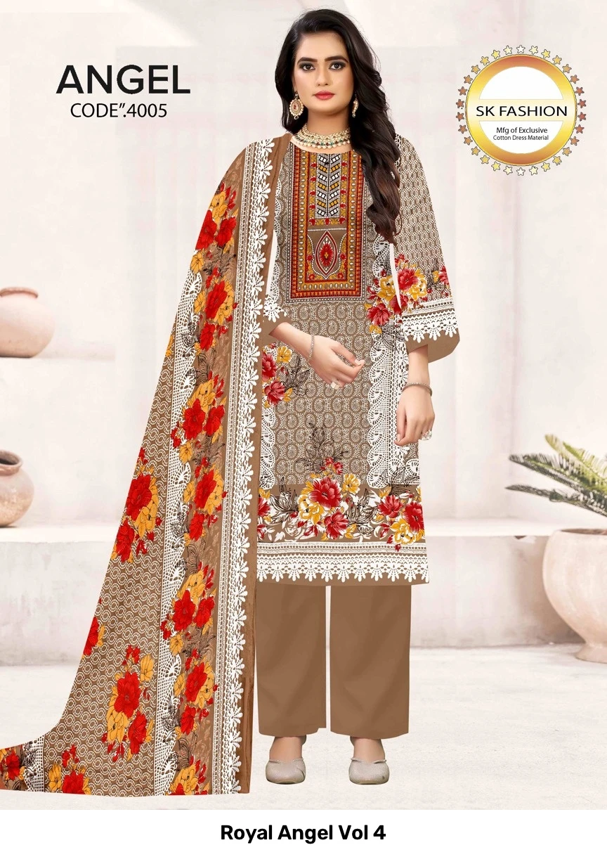 Royal Angel Vol 4 — Soft Cotton Printed, Unstitched Dress Materials, Royal wholesale from Surat — view 3