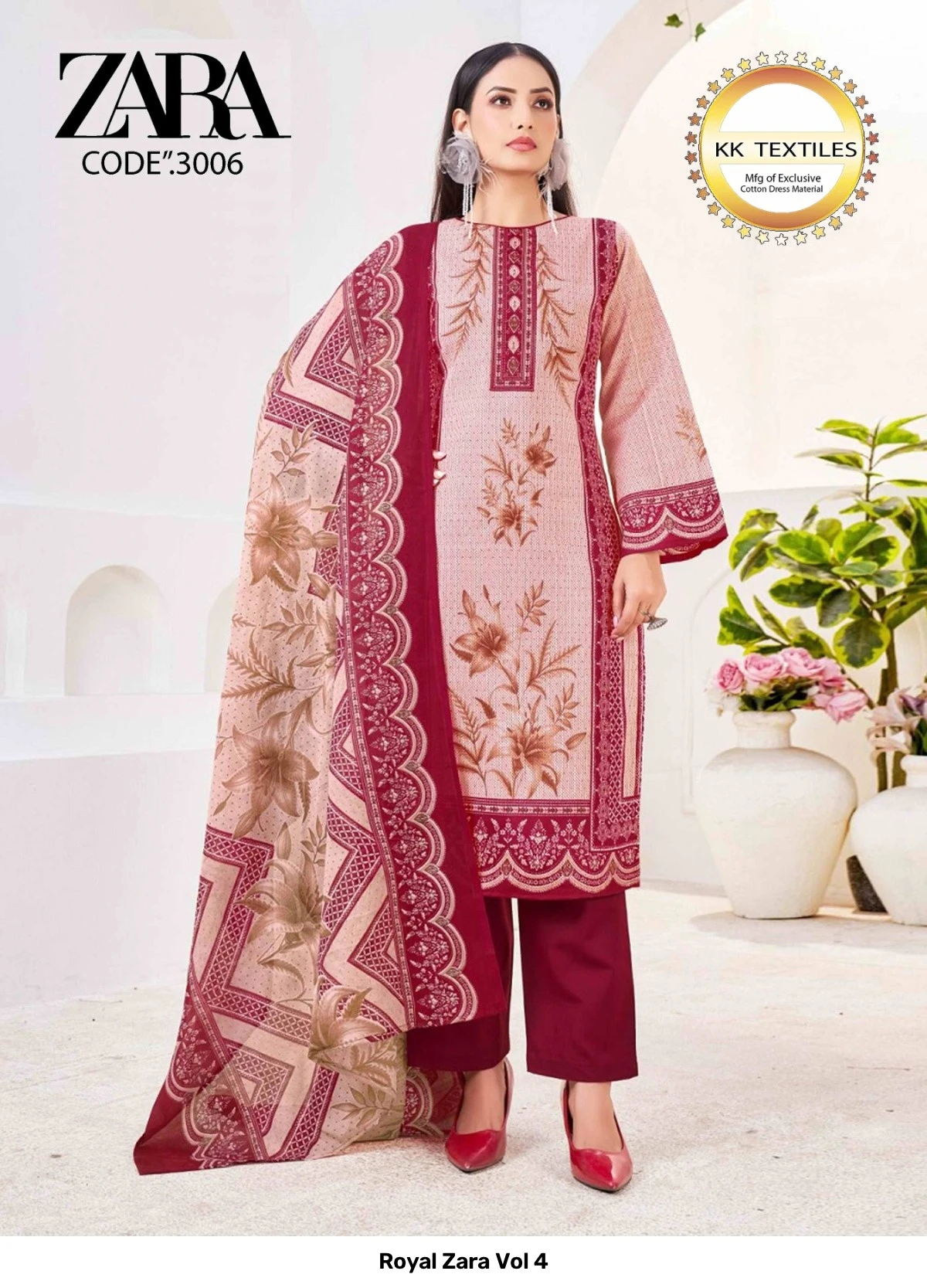 Royal Zara Vol 4 — Soft Cotton Printed, Unstitched Dress Materials, Royal wholesale from Surat — view 6