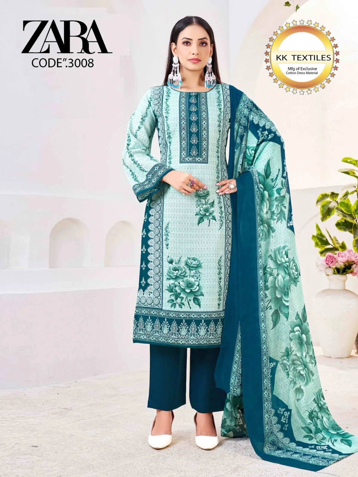 Royal Zara Vol 4 — Soft Cotton Printed, Unstitched Dress Materials, Royal wholesale from Surat — view 8