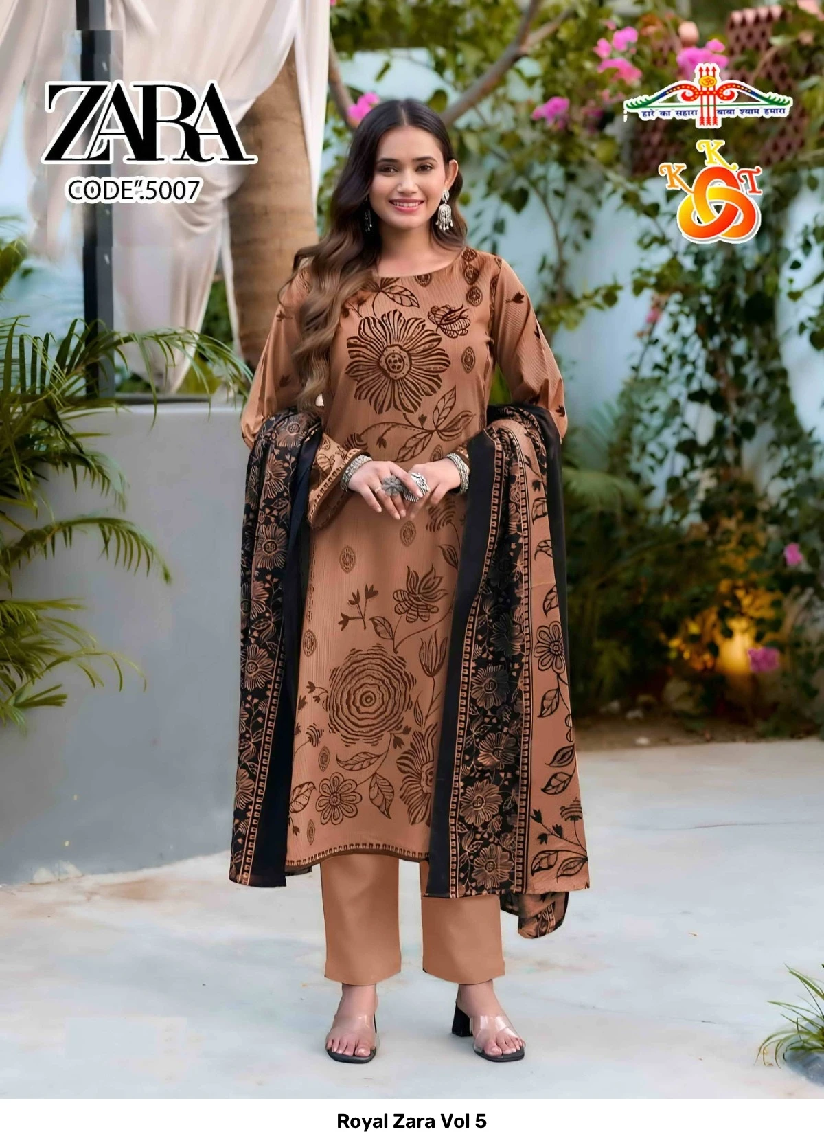 Royal Zara Vol 5 — Soft Cotton Printed, Unstitched Dress Materials, Royal wholesale from Surat — view 3