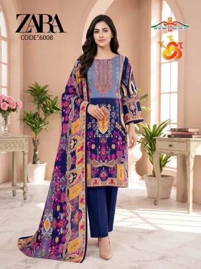 Royal Zara Vol 6 — Soft Cotton Printed, Unstitched Dress Materials, Royal wholesale from Surat — view 9