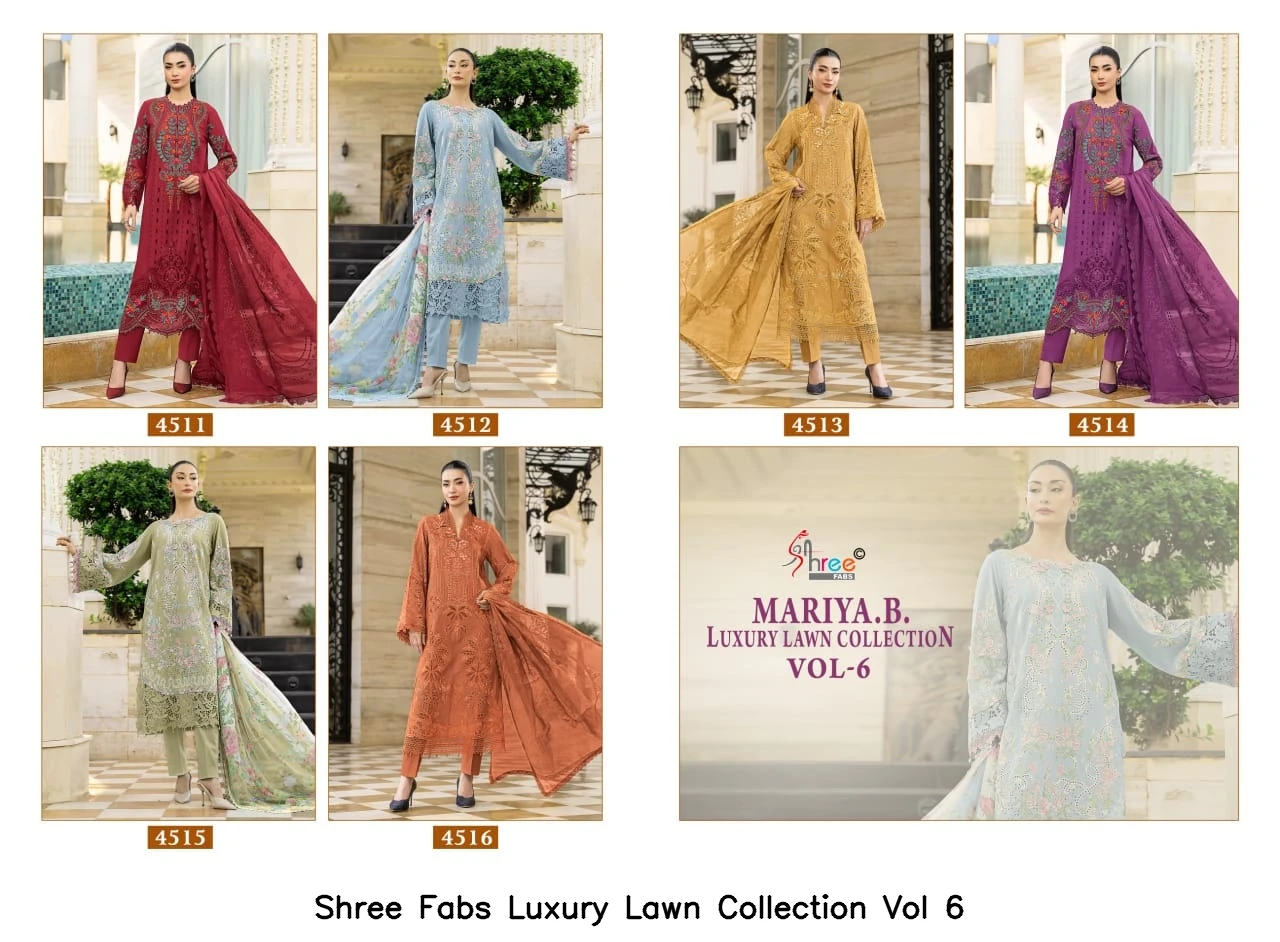 Shree Fabs Luxury Lawn Collection Vol 6 - Cotton Dupatta 8