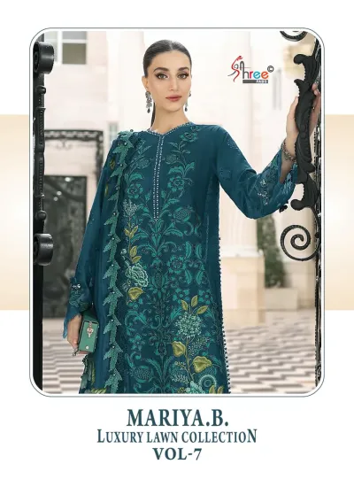 Shree Fabs Mariya B Luxury Lawn Collection Vol 7 — Pure Cotton With Heavy Self Embroidery, Pakistani Suits, Shree Fabs wholesale from Surat — view 1