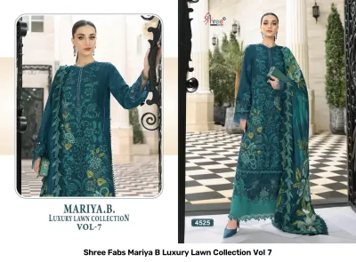Shree Fabs Mariya B Luxury Lawn Collection Vol 7 — Pure Cotton With Heavy Self Embroidery, Pakistani Suits, Shree Fabs wholesale from Surat — view 3