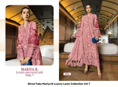 Shree Fabs Mariya B Luxury Lawn Collection Vol 7 — Pure Cotton With Heavy Self Embroidery, Pakistani Suits, Shree Fabs wholesale from Surat — view 7