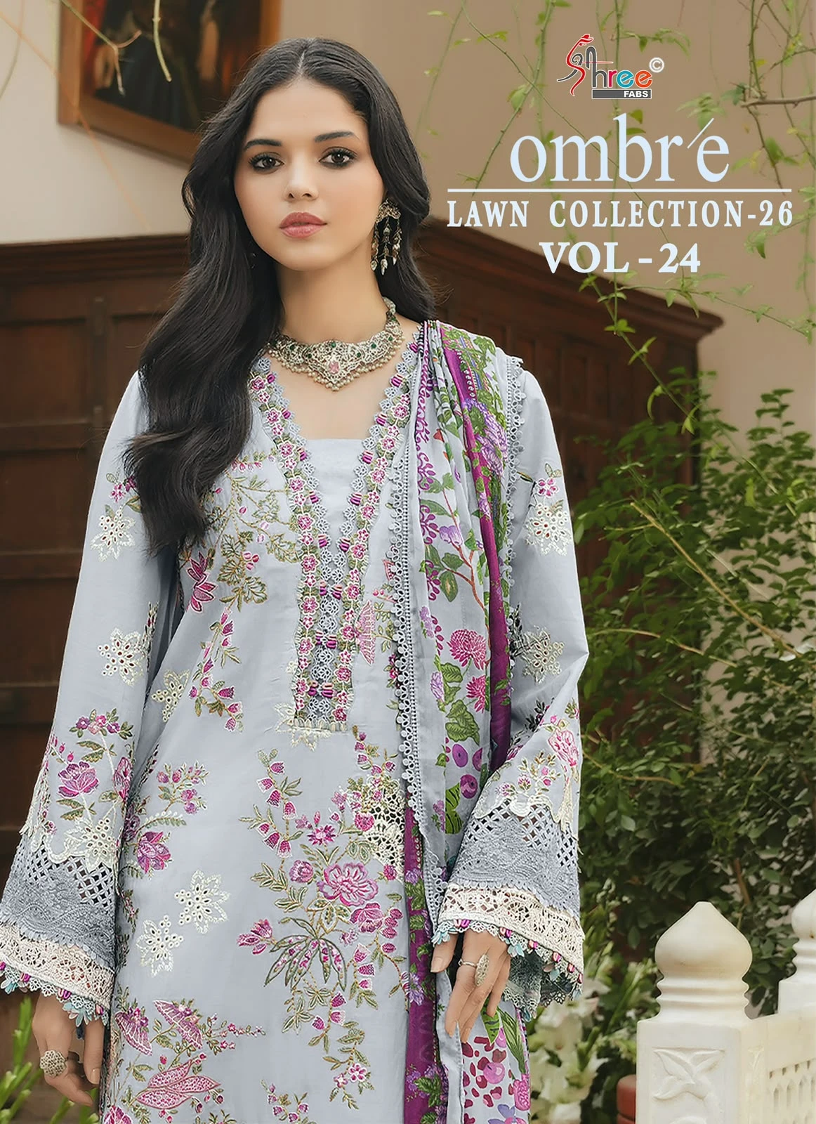 Shree Fabs Ombre Lawn Collection Vol 24 - Cotton Dupatta