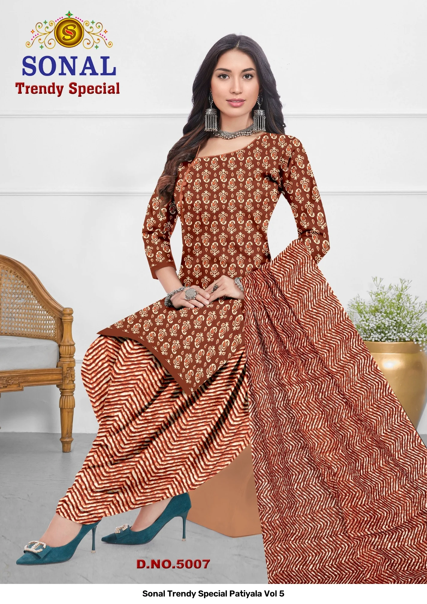 Sonal Trendy Special Patiyala Vol 5 — Pure Cotton Printed, Unstitched Dress Materials, Sonal wholesale from Surat — view 11