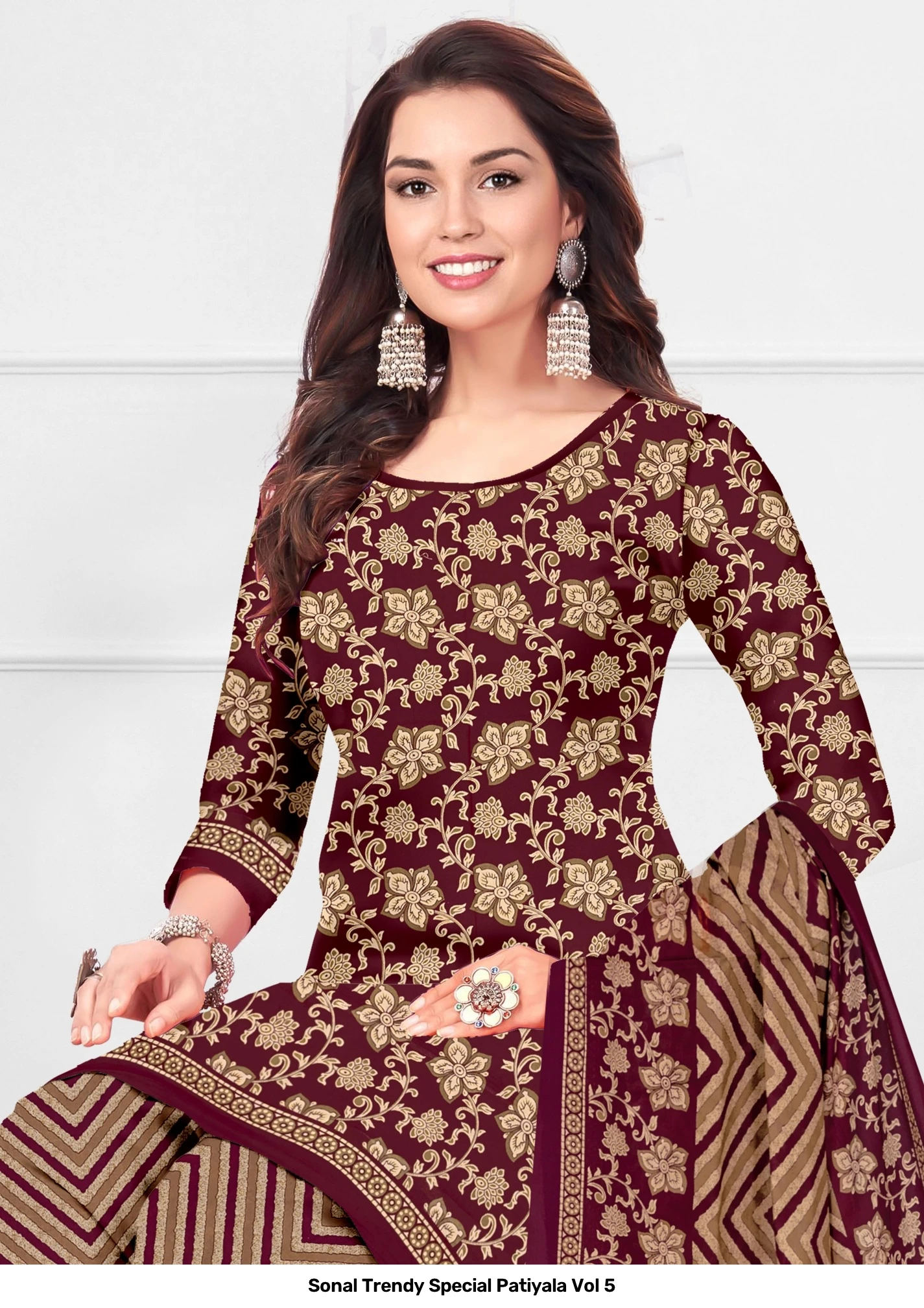 Sonal Trendy Special Patiyala Vol 5 — Pure Cotton Printed, Unstitched Dress Materials, Sonal wholesale from Surat — view 2