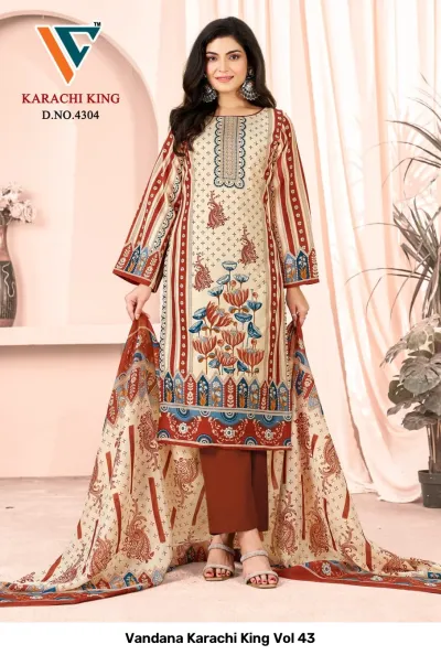 Vandana Karachi King Vol 43 — Karachi Pattern Dress, Vandana Creation wholesale from Surat — view 2