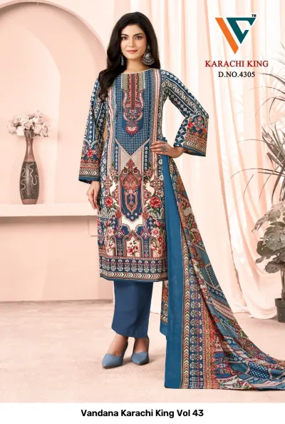 Vandana Karachi King Vol 43 — Karachi Pattern Dress, Vandana Creation wholesale from Surat — view 4