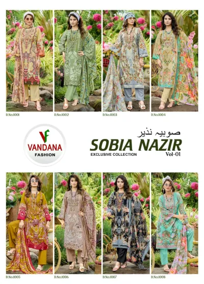 Vandana Sobia Nazir Vol — Unstitched Dress Materials, Vandana Fashion wholesale from Surat — view 10