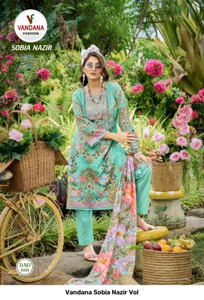 Vandana Sobia Nazir Vol — Unstitched Dress Materials, Vandana Fashion wholesale from Surat — view 2