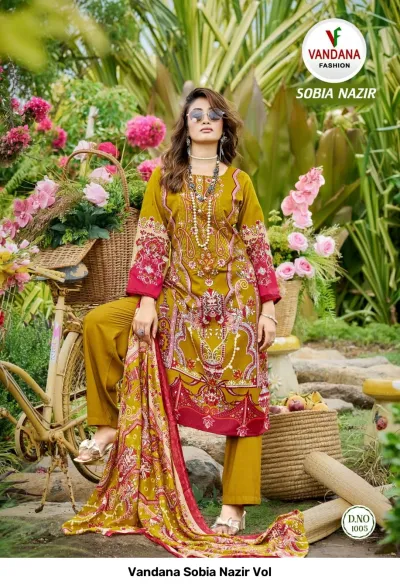 Vandana Sobia Nazir Vol — Unstitched Dress Materials, Vandana Fashion wholesale from Surat — view 8
