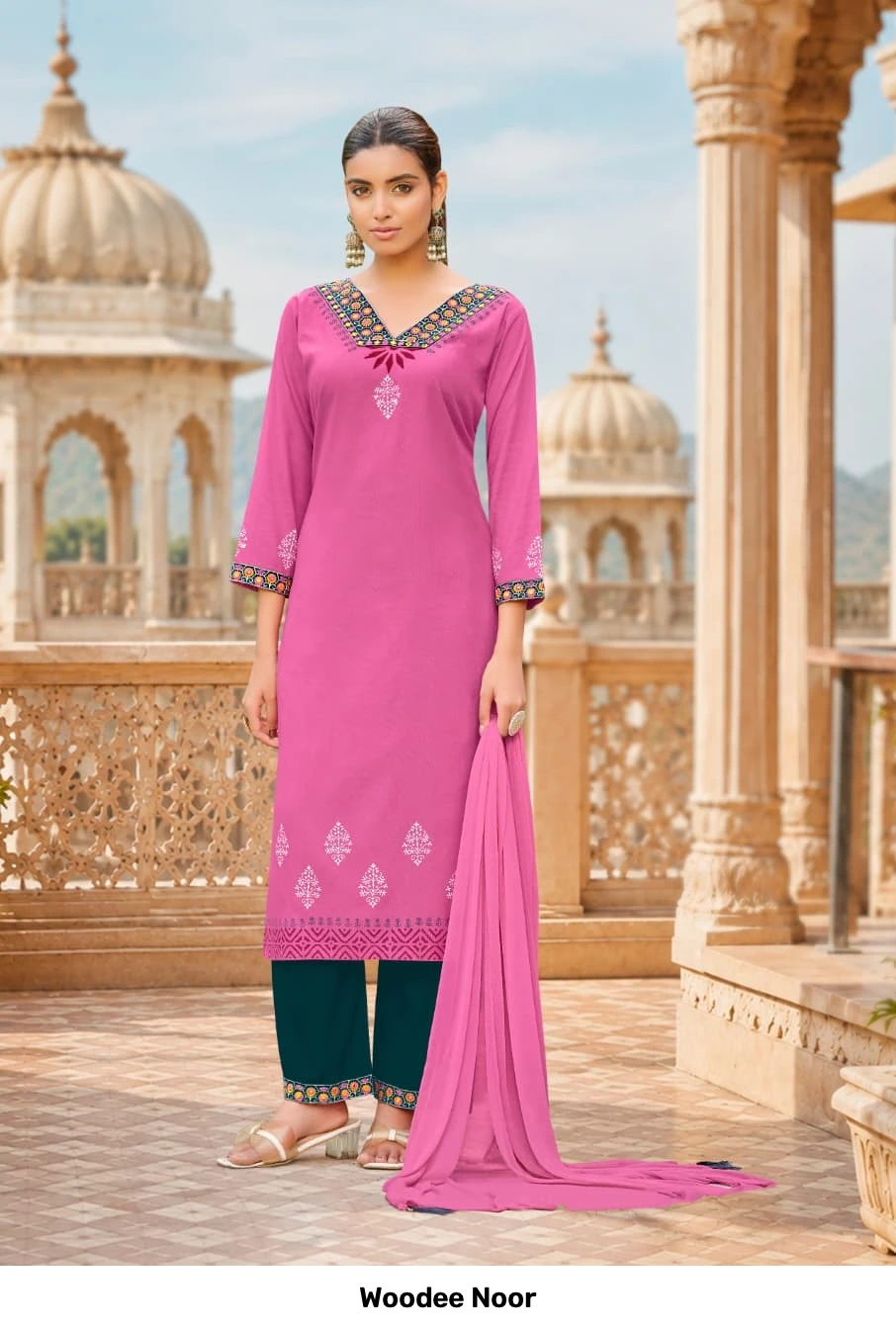 Woodee Noor — Stitched Suits, Woodee wholesale from Surat — view 2