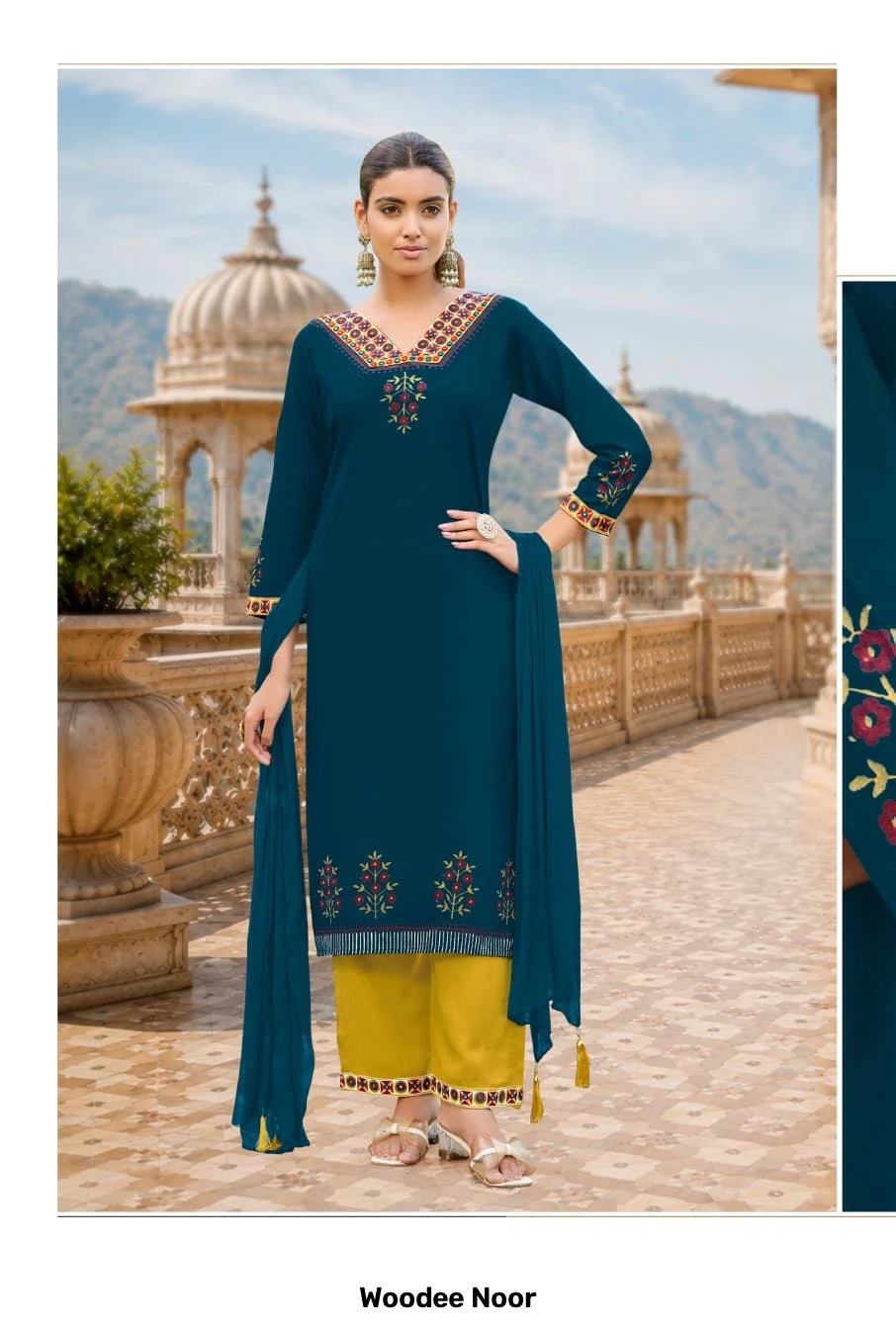 Woodee Noor — Stitched Suits, Woodee wholesale from Surat — view 4