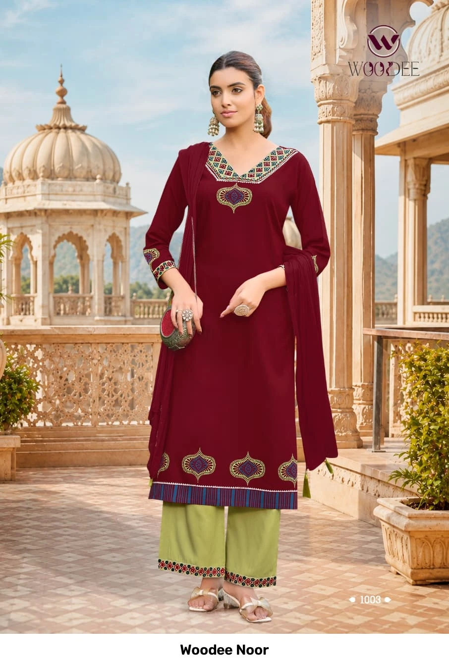 Woodee Noor — Stitched Suits, Woodee wholesale from Surat — view 5