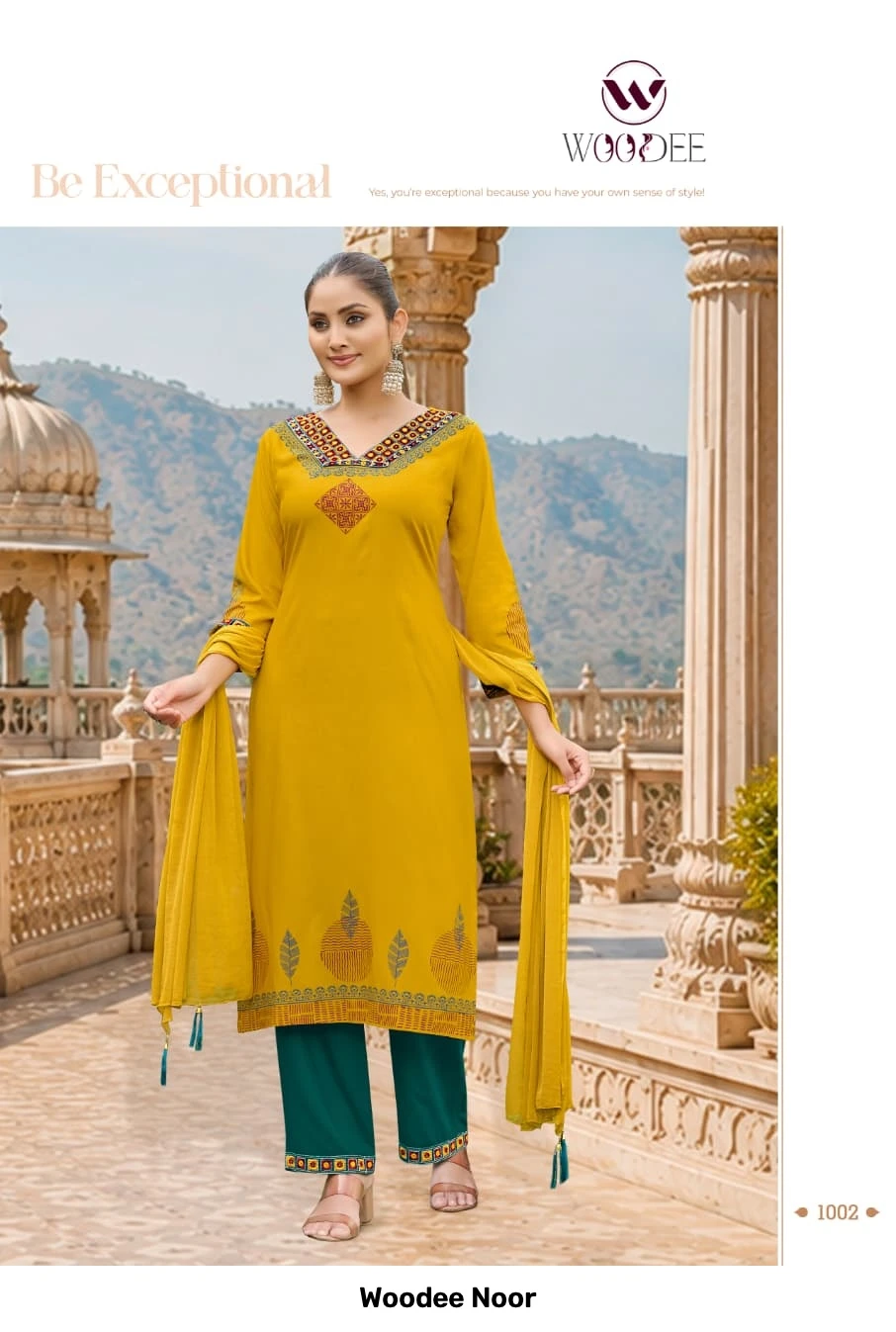 Woodee Noor — Stitched Suits, Woodee wholesale from Surat — view 6