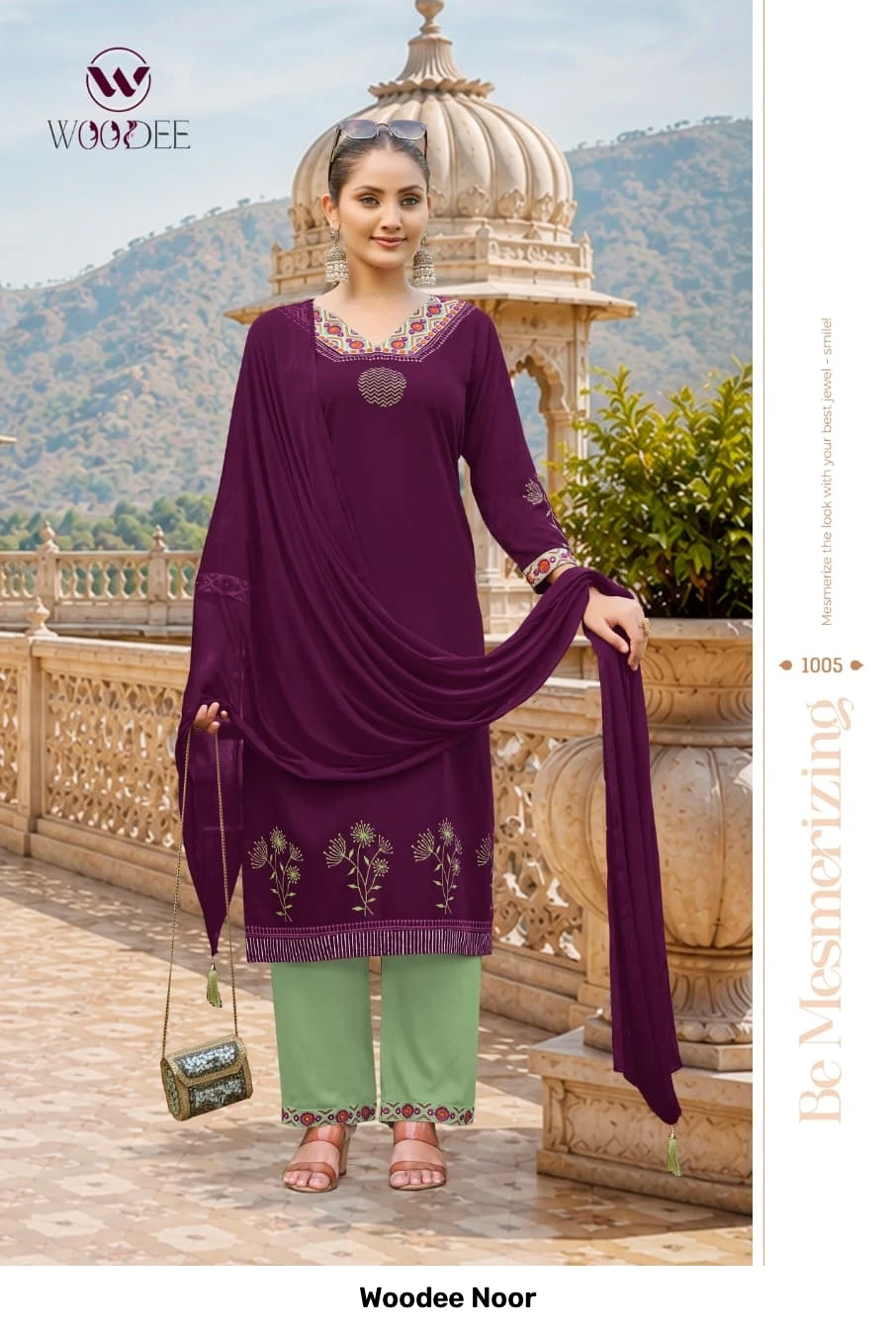Woodee Noor — Stitched Suits, Woodee wholesale from Surat — view 7