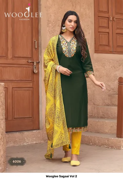 Wooglee Sagaai Vol 2 — Stitched Suits, Wooglee wholesale from Surat — view 2