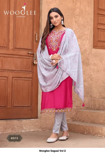 Wooglee Sagaai Vol 2 — Stitched Suits, Wooglee wholesale from Surat — view 5