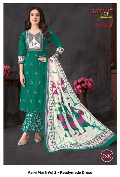 Aarvi Warli Vol 1 - Readymade Dress — Stitched Suits, Aarvi Fashions wholesale from Surat — view 10