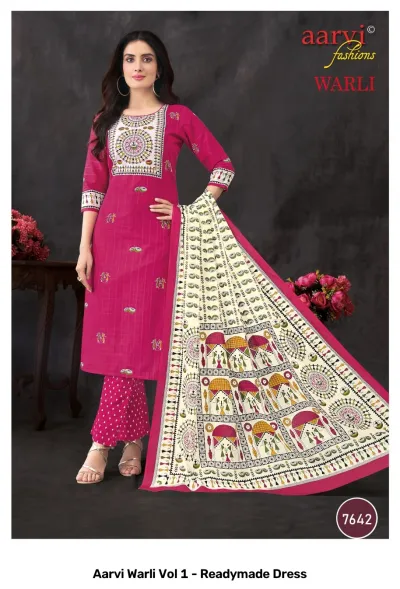 Aarvi Warli Vol 1 - Readymade Dress — Stitched Suits, Aarvi Fashions wholesale from Surat — view 7