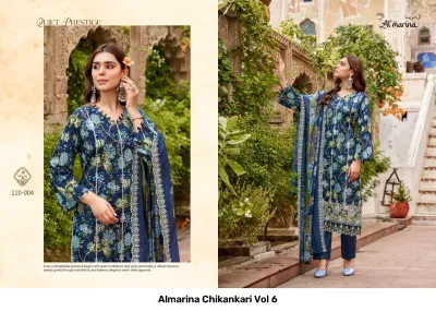 Almarina Chikankari Vol 6 — Semi Stitched Suits, Almarina wholesale from Surat — view 5