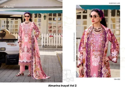 Almarina Inayat Vol 2 — Semi Stitched Suits, Almarina wholesale from Surat — view 3