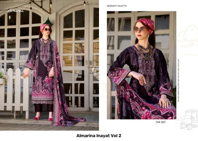 Almarina Inayat Vol 2 — Semi Stitched Suits, Almarina wholesale from Surat — view 4