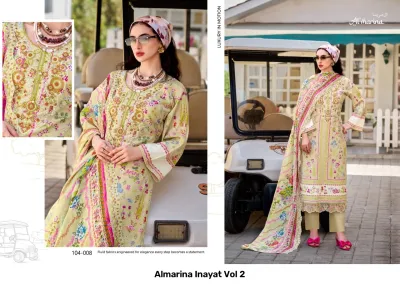 Almarina Inayat Vol 2 — Semi Stitched Suits, Almarina wholesale from Surat — view 6