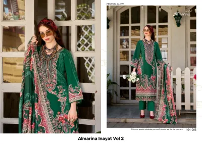 Almarina Inayat Vol 2 — Semi Stitched Suits, Almarina wholesale from Surat — view 7