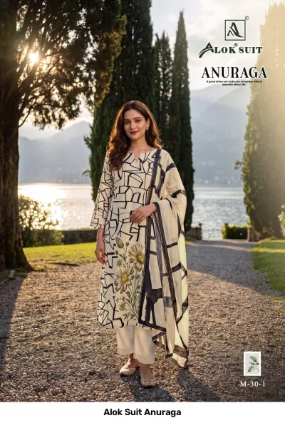 Alok Suit Anuraga — Semi Stitched Suits, Alok Suit wholesale from Surat — view 2