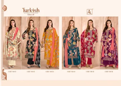 Alok Suit Turkish — Semi Stitched Suits, Alok Suit wholesale from Surat — view 8