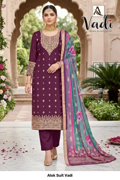 Alok Suit Vadi — Semi Stitched Suits, Alok Suit wholesale from Surat — view 2