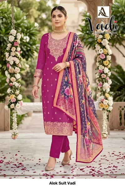 Alok Suit Vadi — Semi Stitched Suits, Alok Suit wholesale from Surat — view 3
