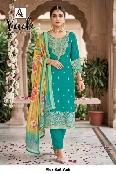 Alok Suit Vadi — Semi Stitched Suits, Alok Suit wholesale from Surat — view 4