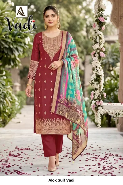 Alok Suit Vadi — Semi Stitched Suits, Alok Suit wholesale from Surat — view 5